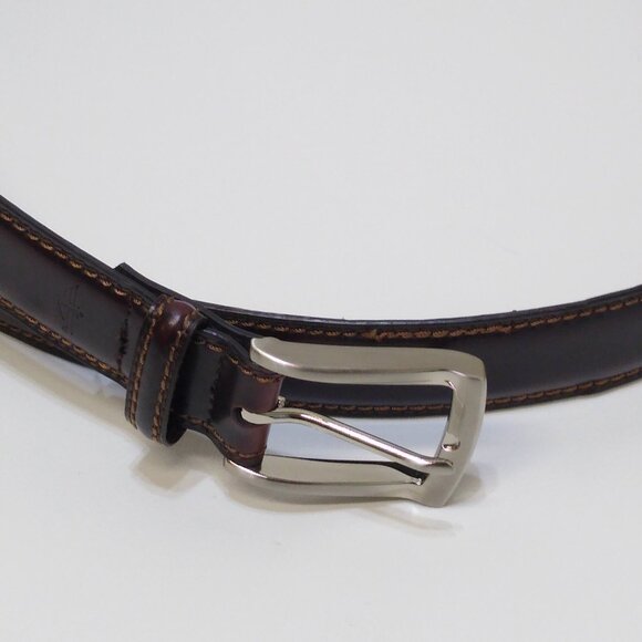 Dockers Genuine Leather Double Stitch Belt Strap 11DK02A6 Men's Size 44/110 EUC - Picture 2 of 6